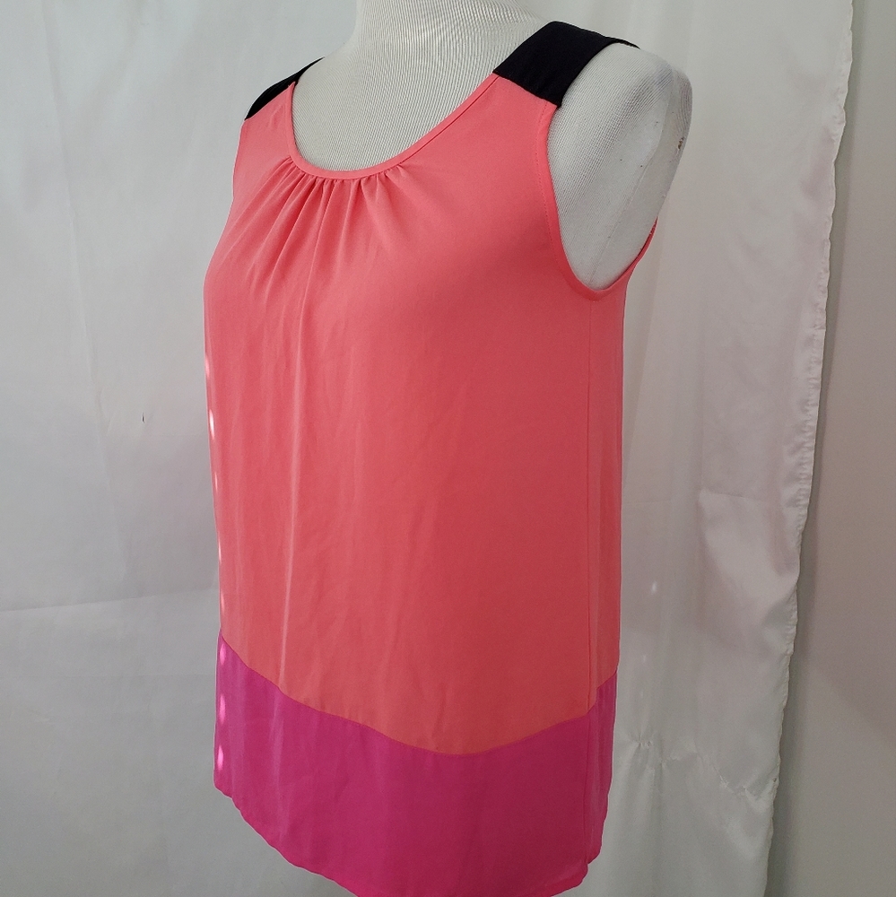 Anne Taylor LOFT block color tank blouse